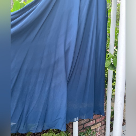 Azazie Dark Navy Bridesmaid Dress custom size close to 10/12 - Picture 8 of 15